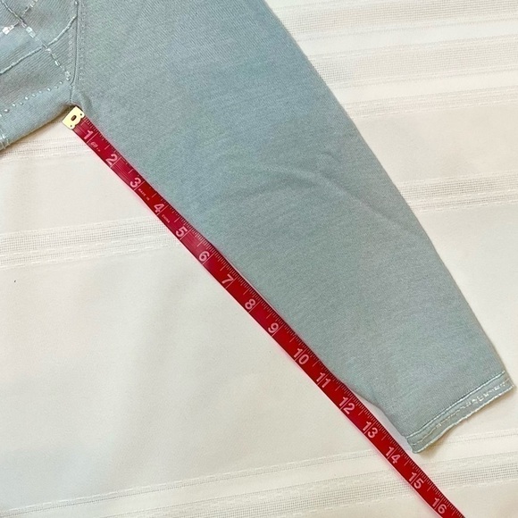 Alfred Dunner Petite Cardigan Embellished‎ Silvery Blue Sz PS EUC - Picture 6 of 10